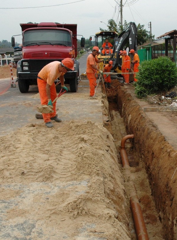 Obras de esgotos