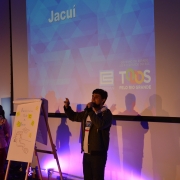 A equipe Jacuí apresentou a ideia “Burocracia ralo a baixo”