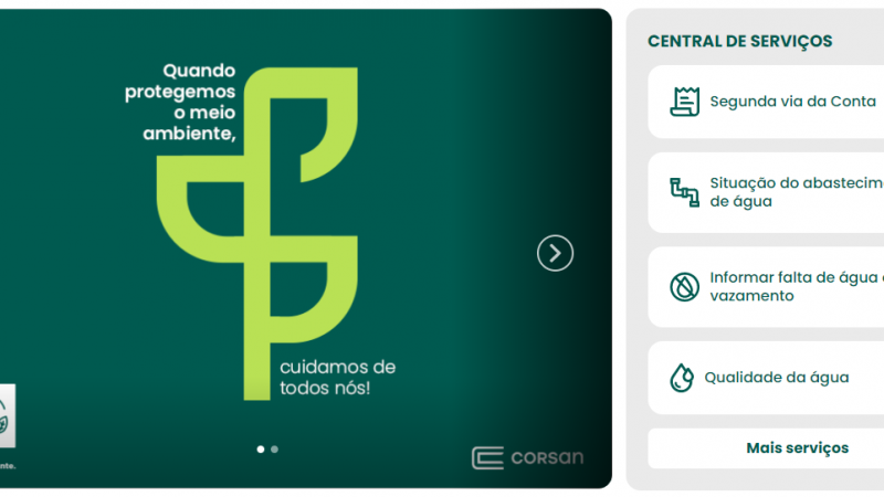 Corsan moderniza site para melhorar acesso do cliente