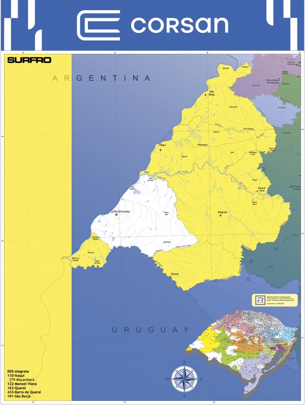 Mapa Regiões SURFRO